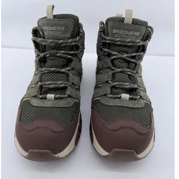 Skechers Boots Womens 8 Olive Waterproof Relaxed Air Cooled Memory Foam Hiking - Picture 7 of 12